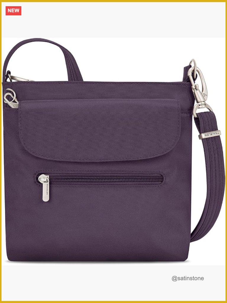 Anti-Theft Mini Shoulder Bag With Rfid Blocking, Slash-Resistant